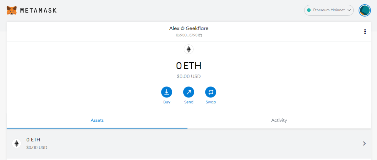 MetaMask ETH Cüzdanı
