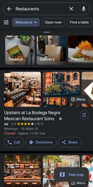 google maps android yakındaki arama iğnesini düşürdü