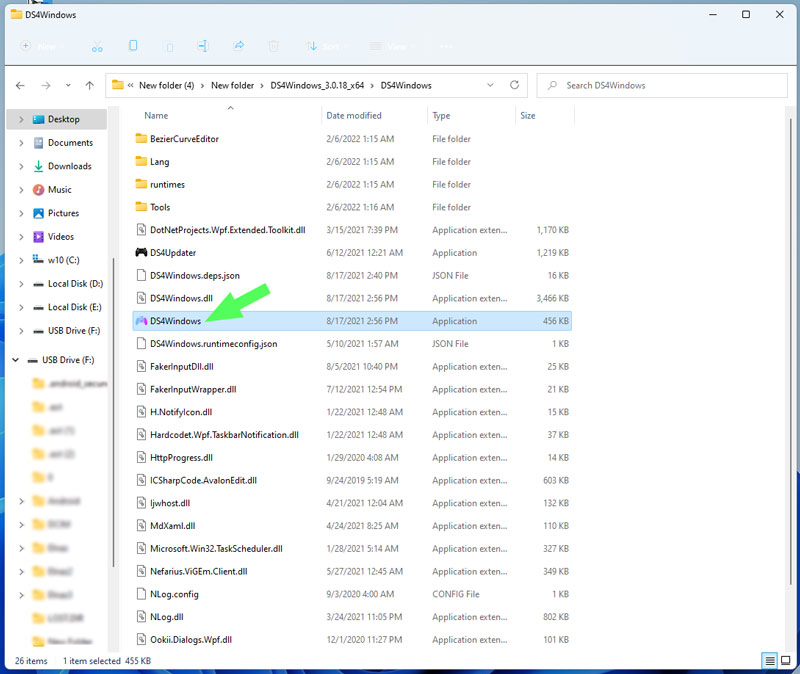 DS4Windowsをダブルクリックします