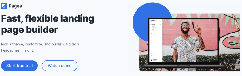 creador de páginas de aterrizaje kajabi