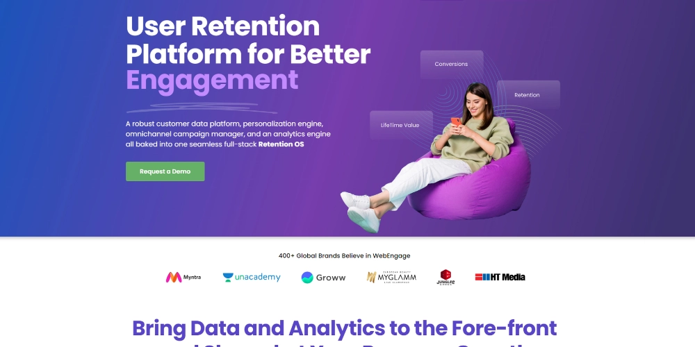 صفحة ويب Web Engage