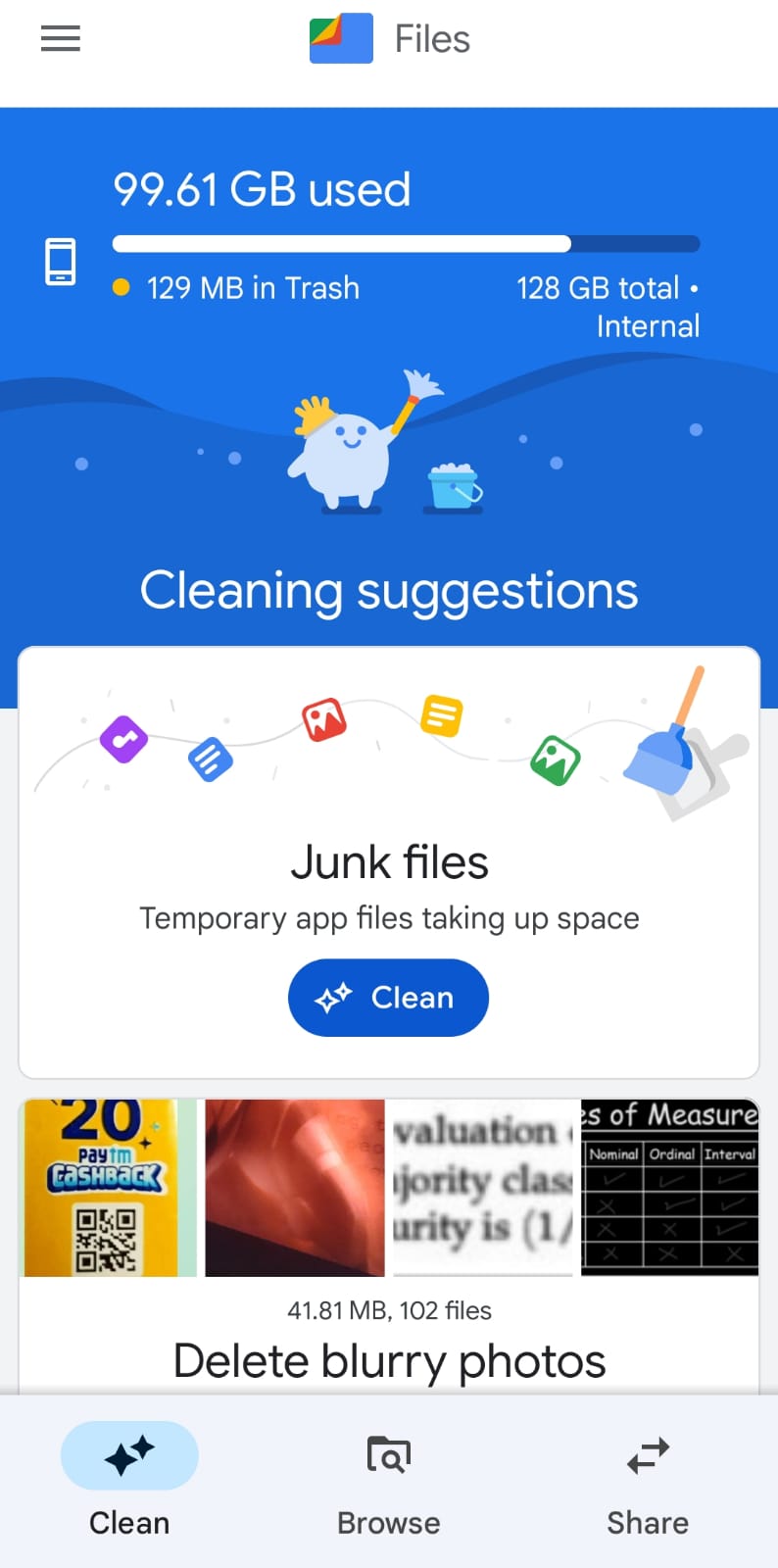 Nettoyage des fichiers