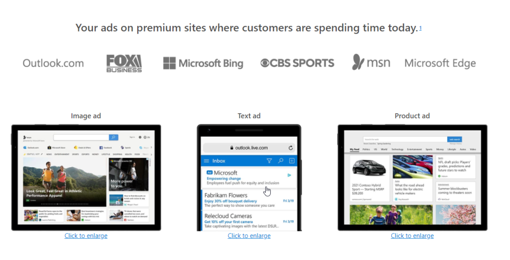 Anuncios de Microsoft