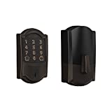 Schlage Encode Smart Wi-Fi Deadbolt dengan Camelot Trim di Perunggu Tua