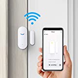 SEHOMY 4 Paket WiFi Kapı Sensörü Dedektörü, Akıllı Kablosuz Pencere Sensörü Gerçek Zamanlı Alarm, Alexa Google Assistant ile uyumlu, Ev Güvenlik Kapısı İş Hırsız Uyarısı için Açık Kontak Sensörü