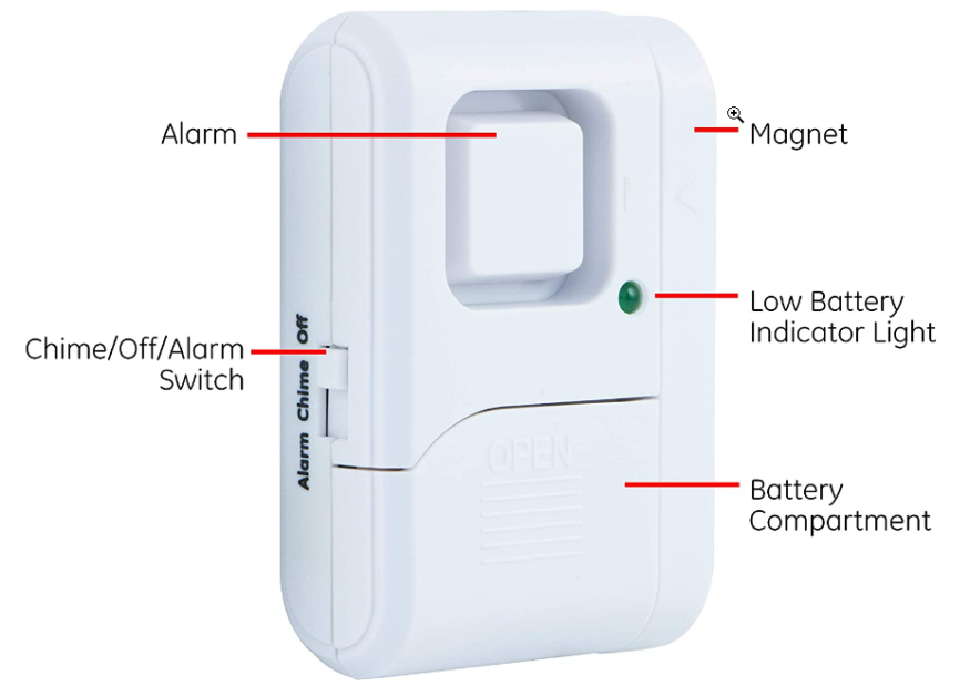 GE Kişisel Güvenlik Pencere ve Kapı Alarmı