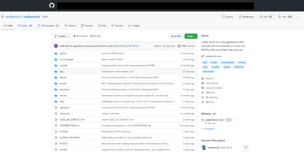 API Castle Mock para teste