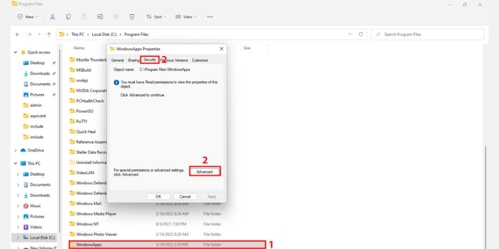 Właściwości aplikacji Windows Karta Zabezpieczenia
