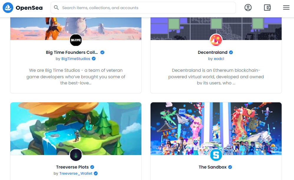 opensea: acquistare terreni in più metaversi