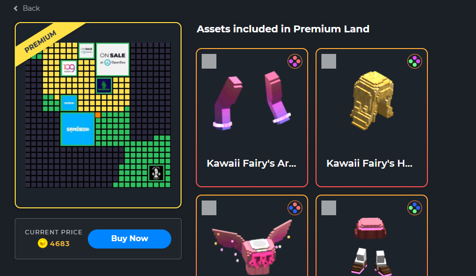 il lotto di terreno sandbox