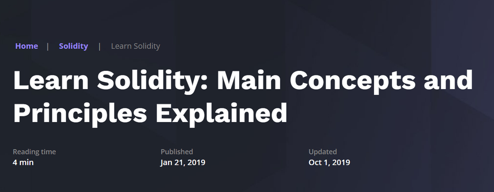 Apprenez la solidité rapidement