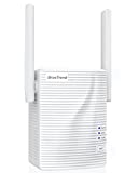 BrosTrend AC1200 WiFi Extender 5Ghz & 2.4Ghz สำหรับ Home Wireless Internet Booster Range Repeater 1200 Mbps, เพิ่มสัญญาณ Wi-Fi พร้อมพอร์ต Ethernet เสาอากาศภายนอกจุดเชื่อมต่อ 20+ อุปกรณ์ปลั๊กติดผนัง