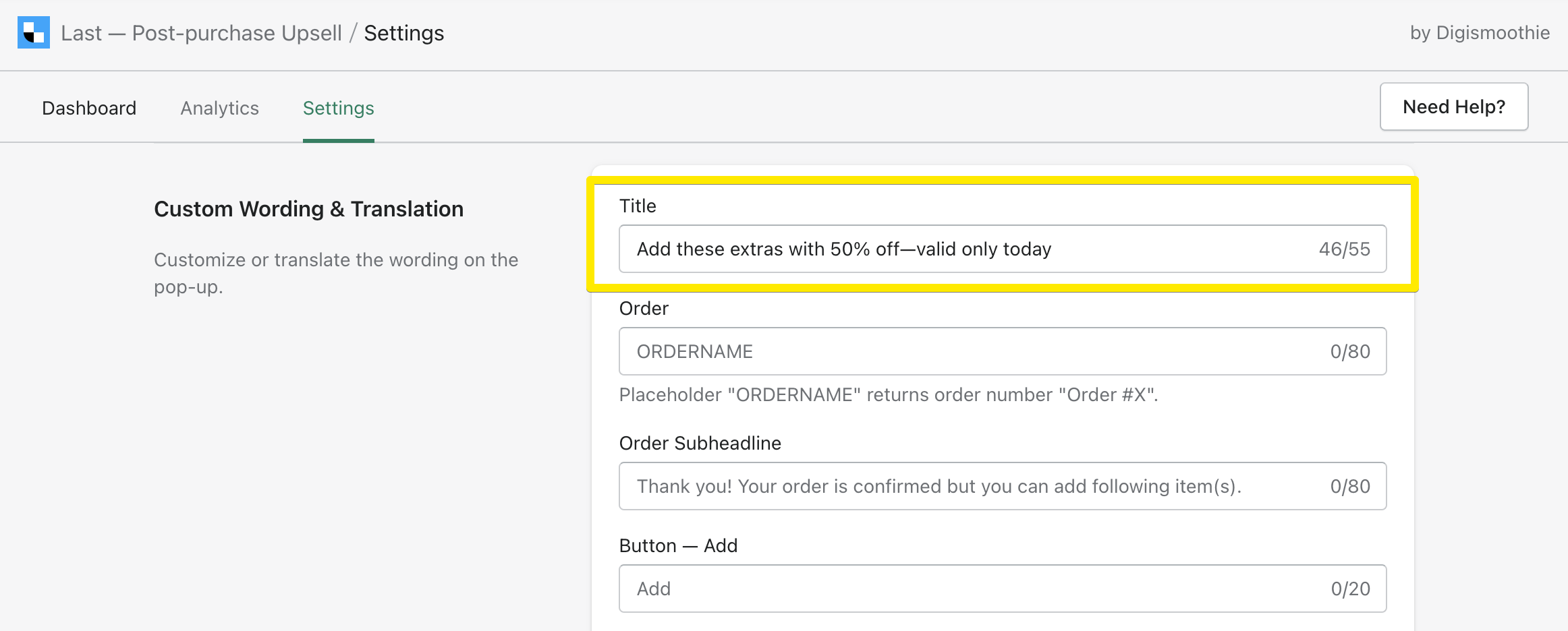 Personnalisation des pop-ups de vente incitative
