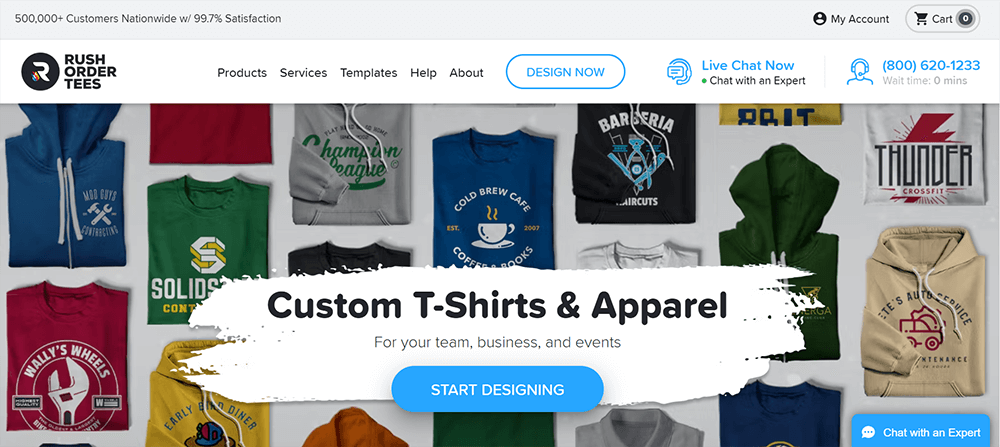 T-shirts de commande urgente