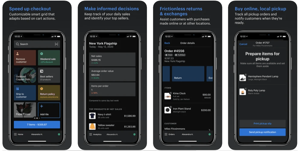 Shopify Lite işlevlerinin ekran görüntüsü