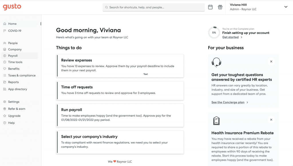 运行热情的工资单