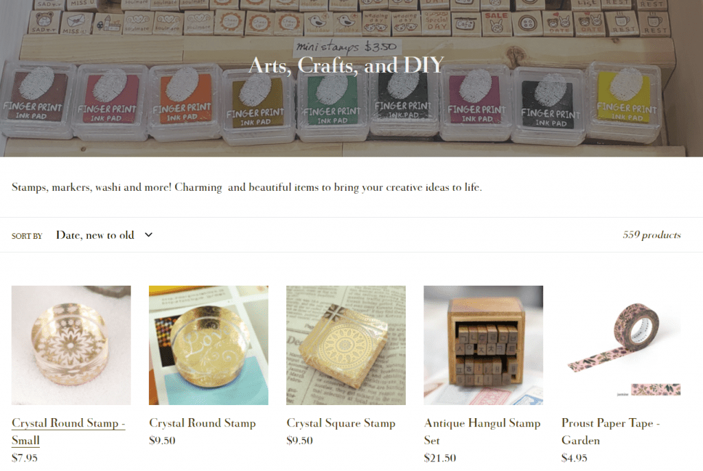 Magazin Shopify pentru a vinde articole lucrate manual