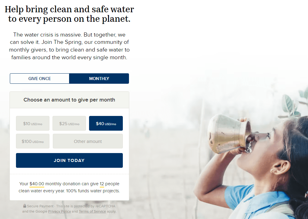 Shopify 慈善一次性或每月捐款小部件。