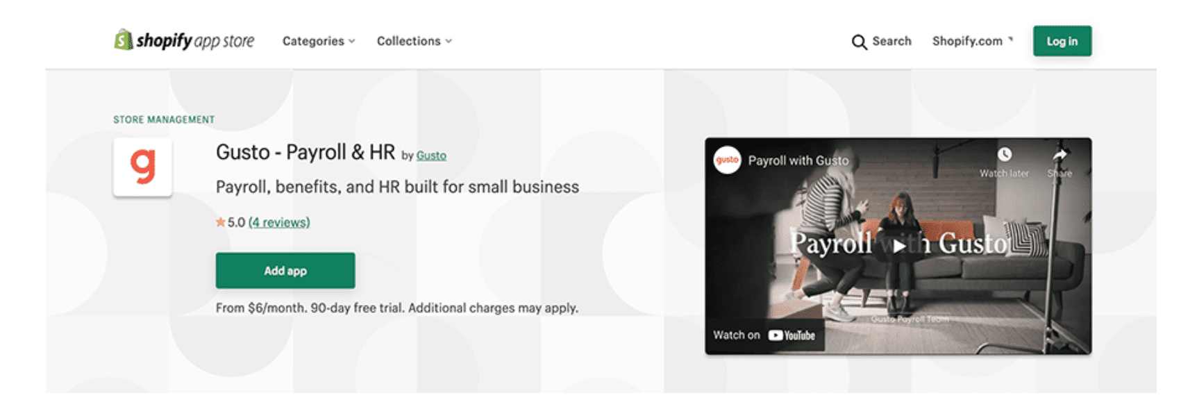 shopify gusto entegrasyonu