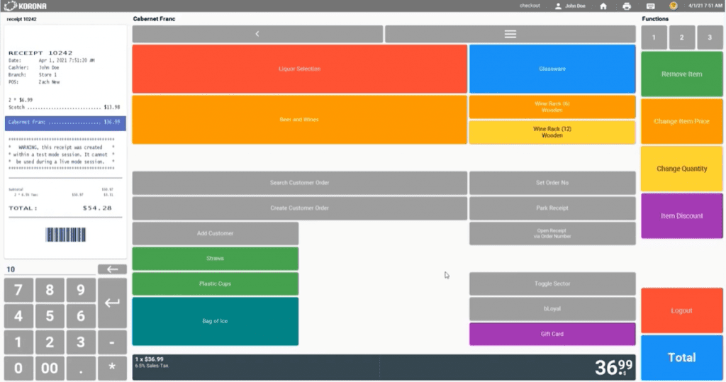 KORONA POS สำหรับร้านสะดวกซื้อ POS ขายสุรา