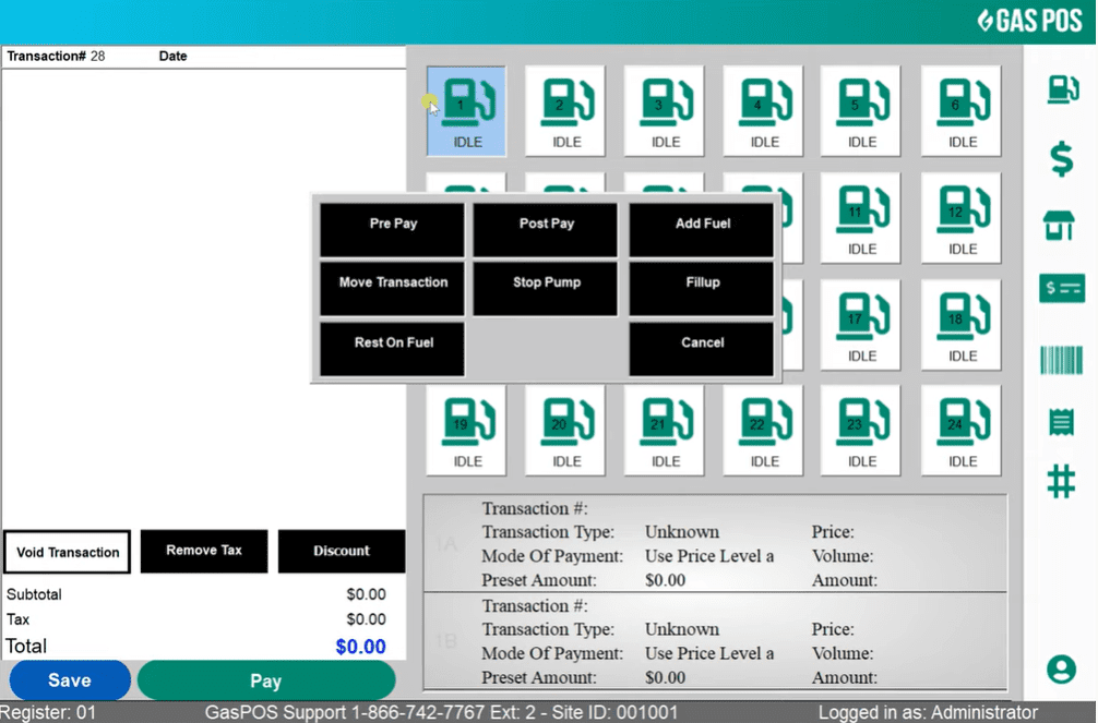 Gas POS สำหรับธุรกิจปั๊มน้ำมัน POS