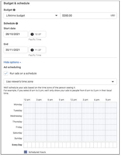 Planowanie reklam na Facebooku