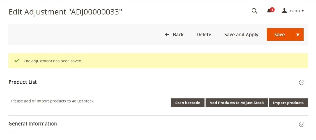 Fonction Magestore Adjust Stock pour Magento 2.3 et 2.4