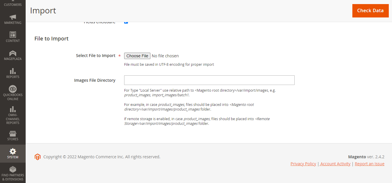 Magento2でファイルIDをインポートする-Magento2で製品をインポートする方法