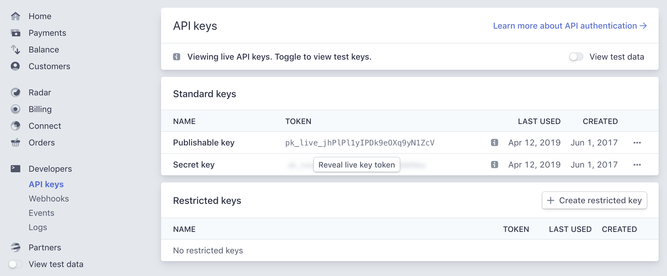 Konfigurasikan kunci API