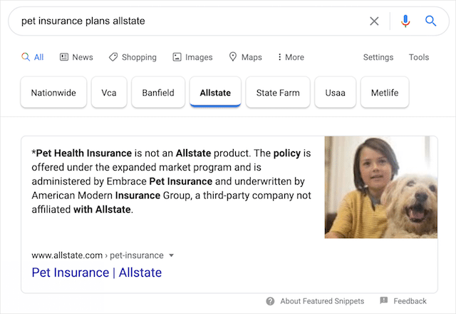캐러셀 추천 스니펫 필터링됨