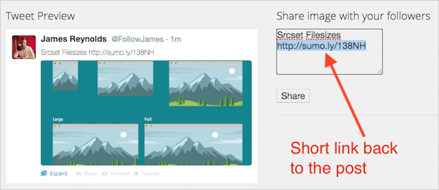 البرنامج المساعد Image Sharer