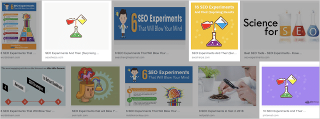 تجارب تحسين محركات البحث (SEO) ، عرض صور Google بعد ذلك