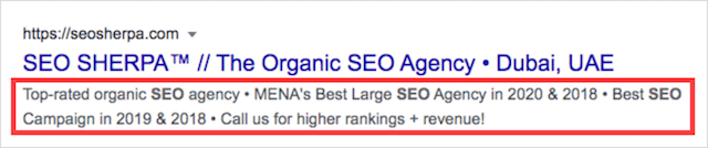 Google Meta Description