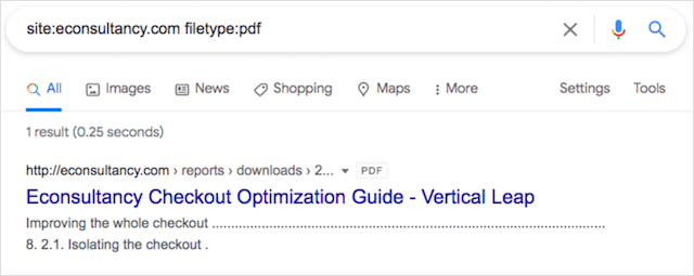 Operador de búsqueda de PDF