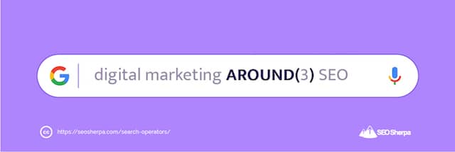 Operador de búsqueda de Google alrededor
