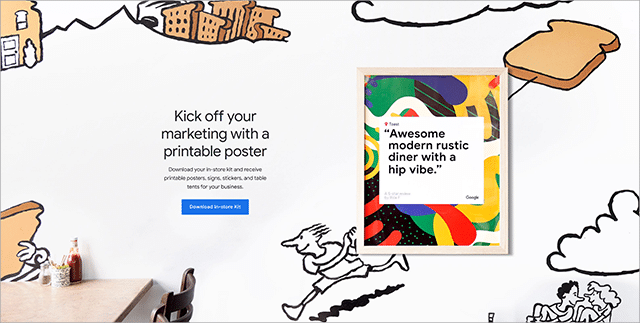 مثال على مجموعة أدوات تسويق "نشاطي التجاري على Google"