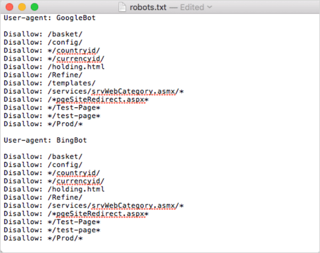 Agente de usuario de robots.txt