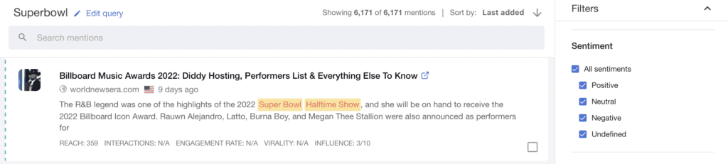 Duyguya göre anahtar kelime arama