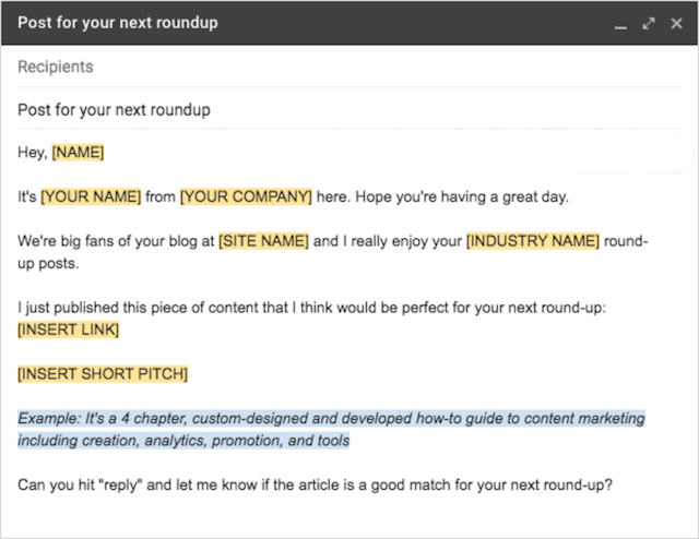 Modelo de divulgação de resumo de links