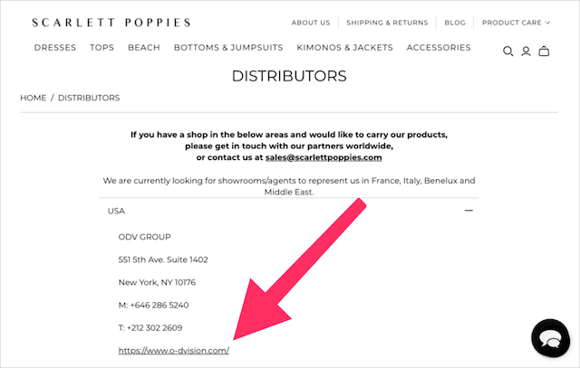 Links de Distribuidores de Fornecedores