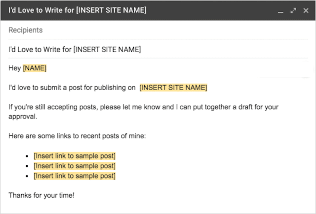 E-mail de divulgação de postagem de convidado