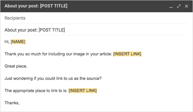 E-mail de divulgação de uso de imagem não atribuída