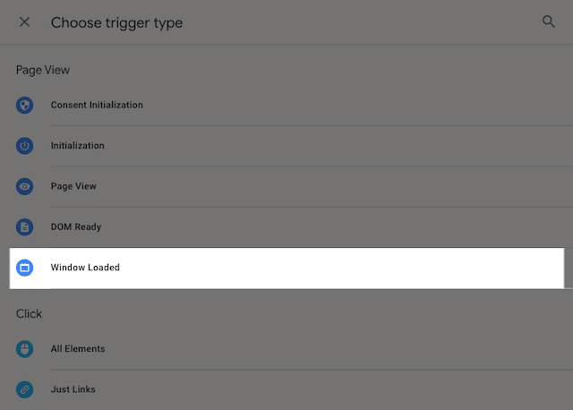 GTM Window Loaded Trigger