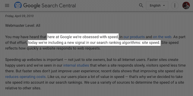 بذور الصفحة كإشارة ترتيب