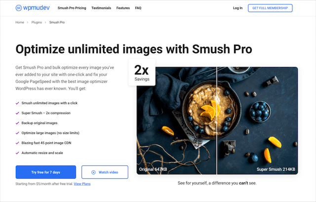 البرنامج المساعد WP Smush Image Optimization