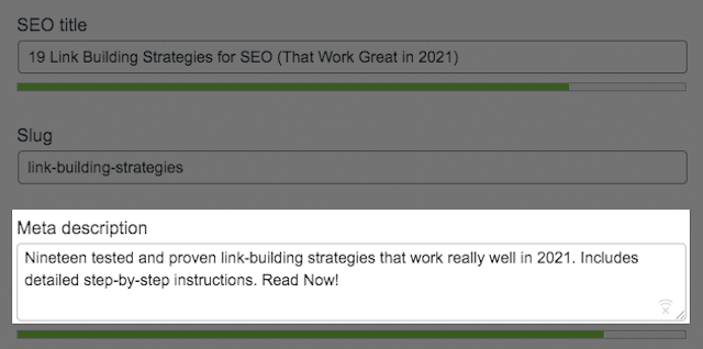 Yoast의 메타 설명