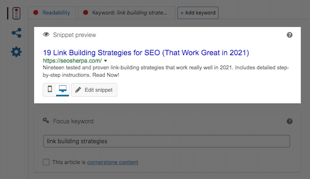 Yoast 플러그인 WordPress 편집기