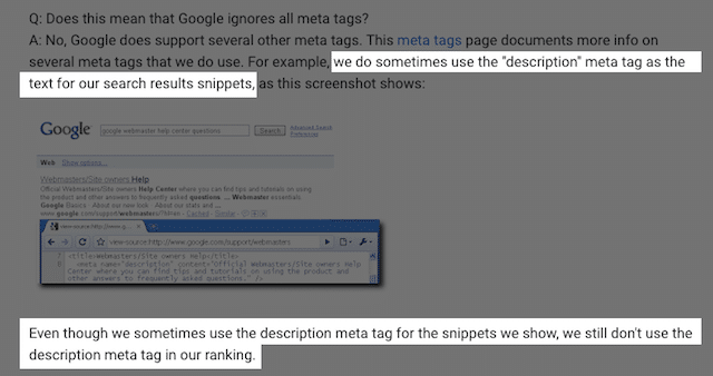 Google에서 메타 설명을 사용하는 방법
