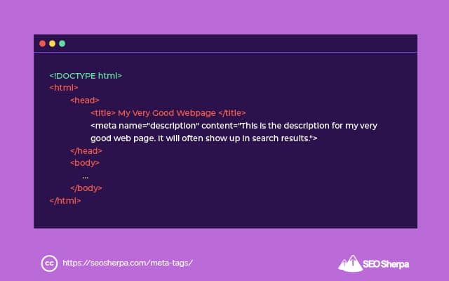 메타 설명 헤드 섹션 코드