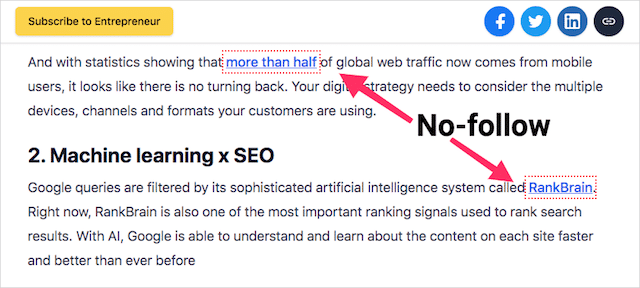 Entrepreneur.com 팔로우 금지 링크